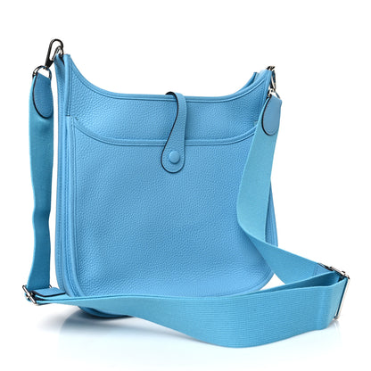 Hermes Taurillon Clemence Evelyne III PM Celeste 3 of 10