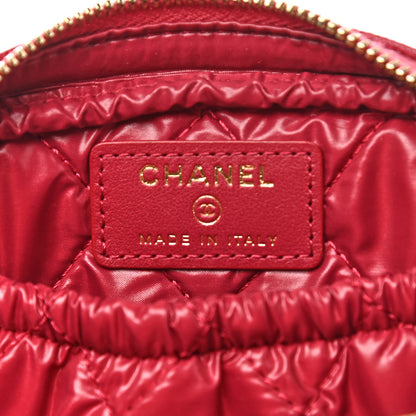 Chanel Caviar Quilted Small Curvy Pouch Cosmetic Case Dark Pink 6 of 7