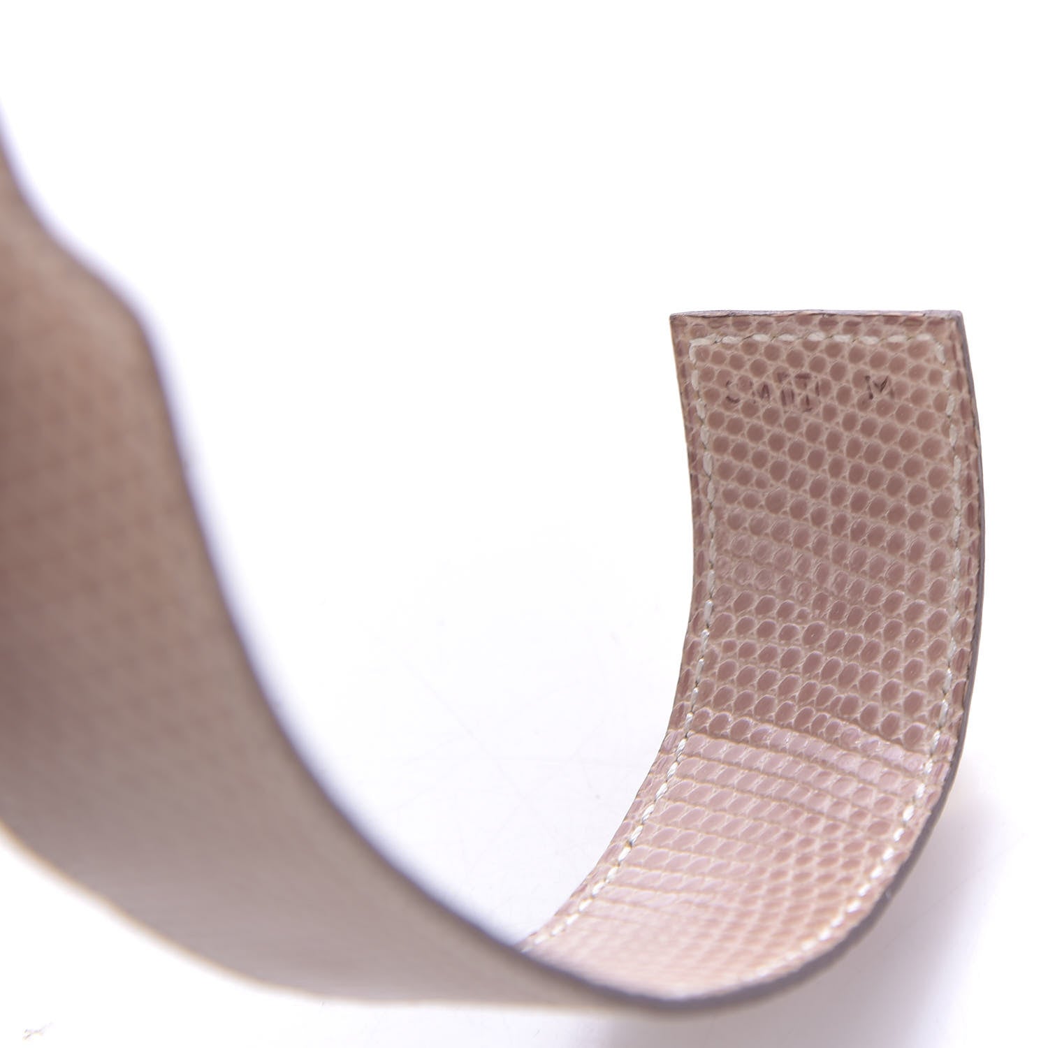 Hermes Lizard Enamel Cuff Bracelet Pink 4 of 4