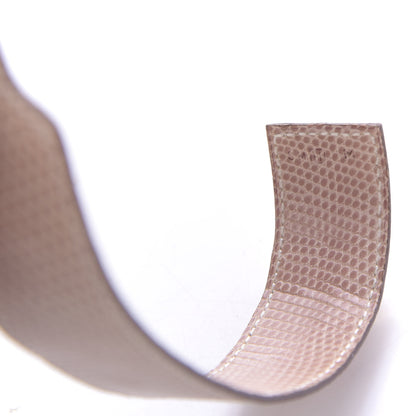 Hermes Lizard Enamel Cuff Bracelet Pink 4 of 4