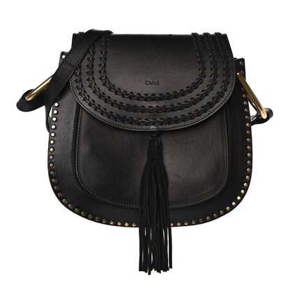 Chloe Calfskin Braided Medium Hudson Shoulder Bag Black 1 of 12
