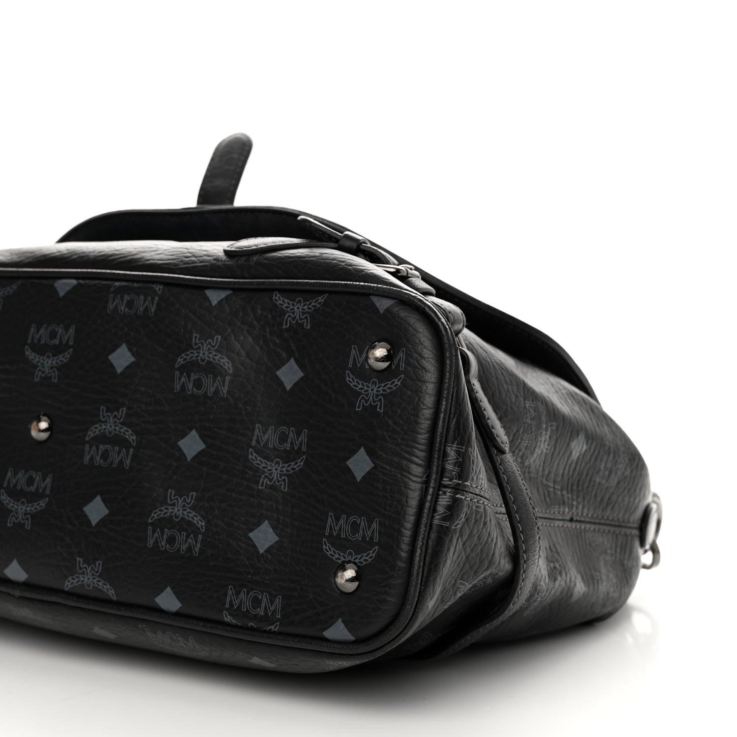 MCM Visetos Medium Satchel Black 9 of 12