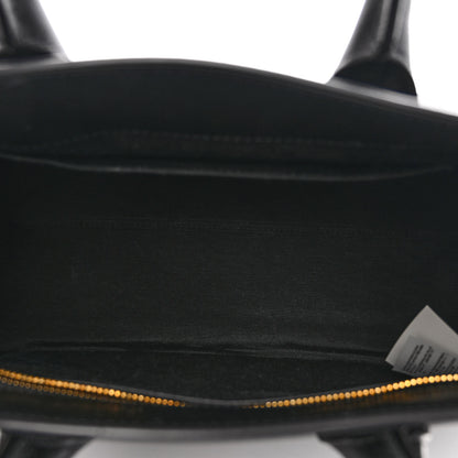 Versace Grained Calfskin Large Virtus Top Handle Shoulder Bag Black 5 of 9