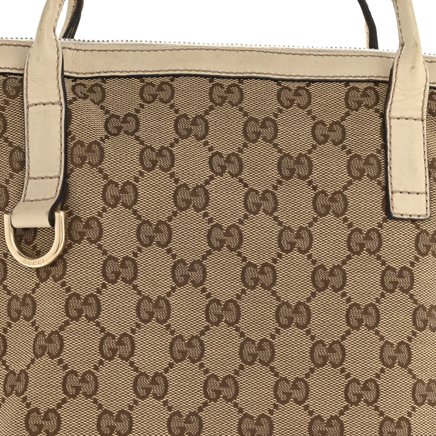 Gucci Monogram Medium New Britt Hobo Tote Off White 8 of 15