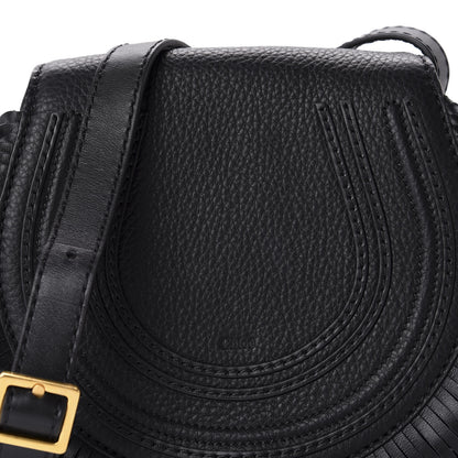 Chloe Calfskin Mini Marcie Round Fringe Crossbody Bag Black 11 of 11