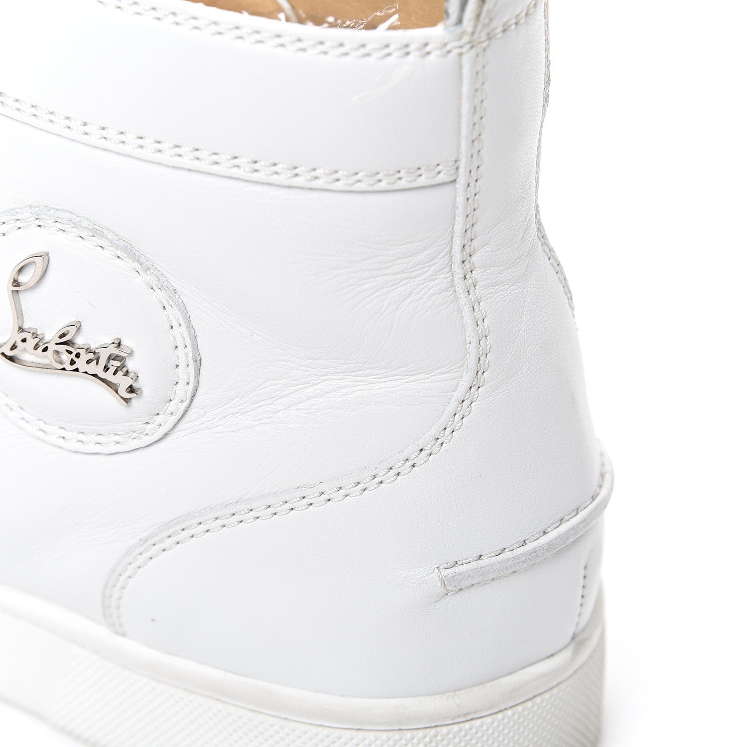 Christian Louboutin Calfskin Mens Louis Flat Sneakers 41.5 White 10 of 14