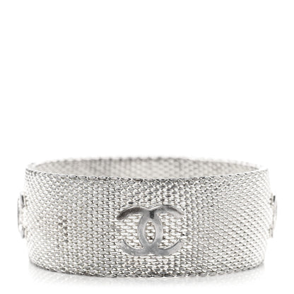 Chanel Metal Mesh CC Bracelet Silver 3 of 6