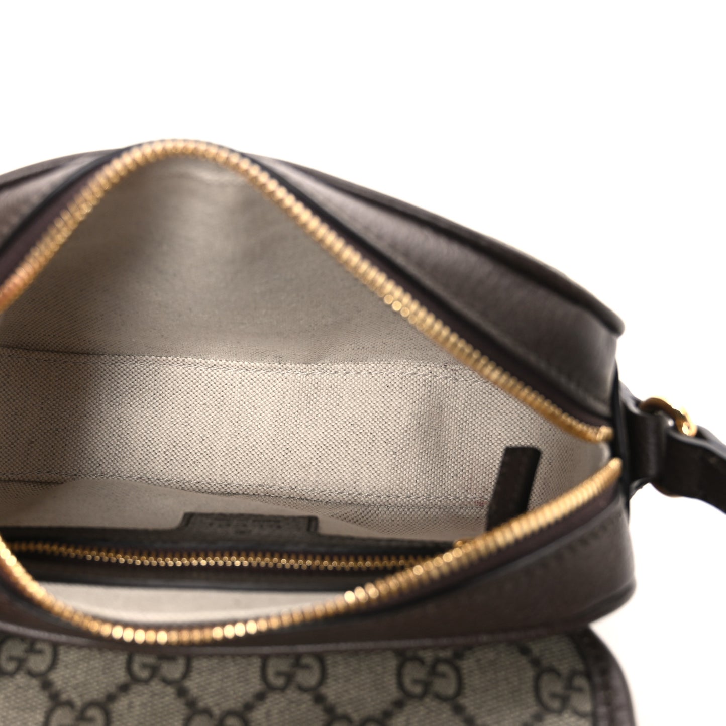GG Supreme Monogram Textured Dollar Calfskin Mini Ophidia Flap Shoulder Bag Beige Ebony New Acero