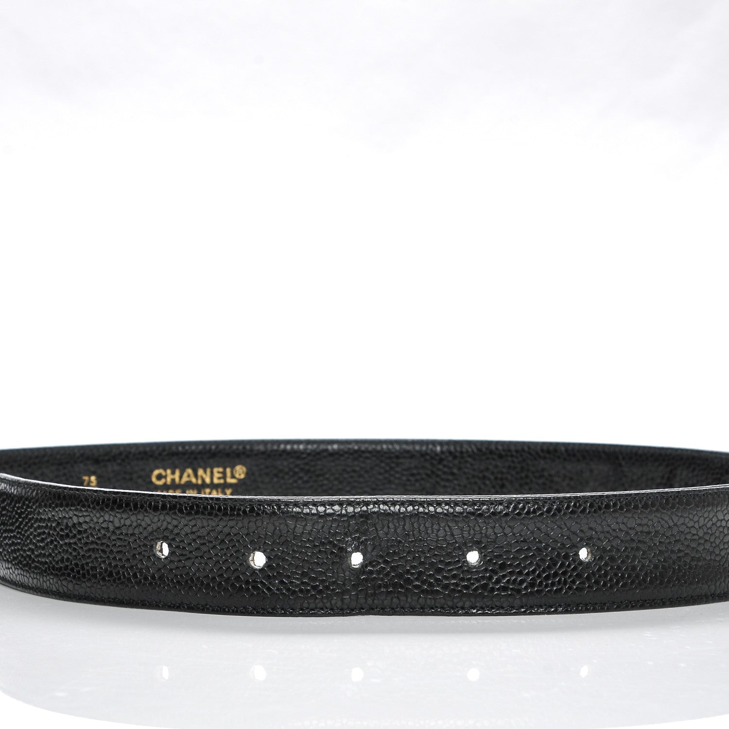 Chanel Caviar Chain Belt 75 30 Black 5 of 5