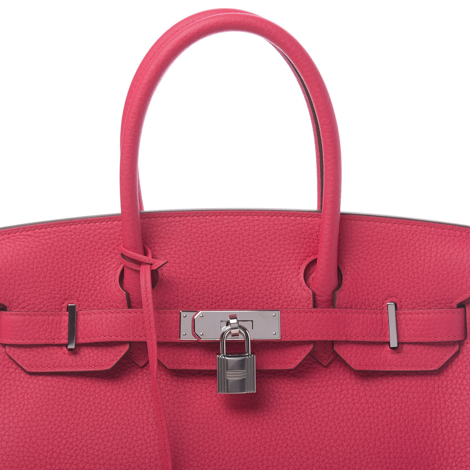 Hermes Taurillon Clemence Birkin 30 Rose Extreme 10 of 11