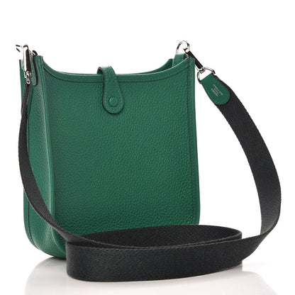 Hermes Taurillon Clemence Amazone Evelyne TPM Vert Vertigo 3 of 8