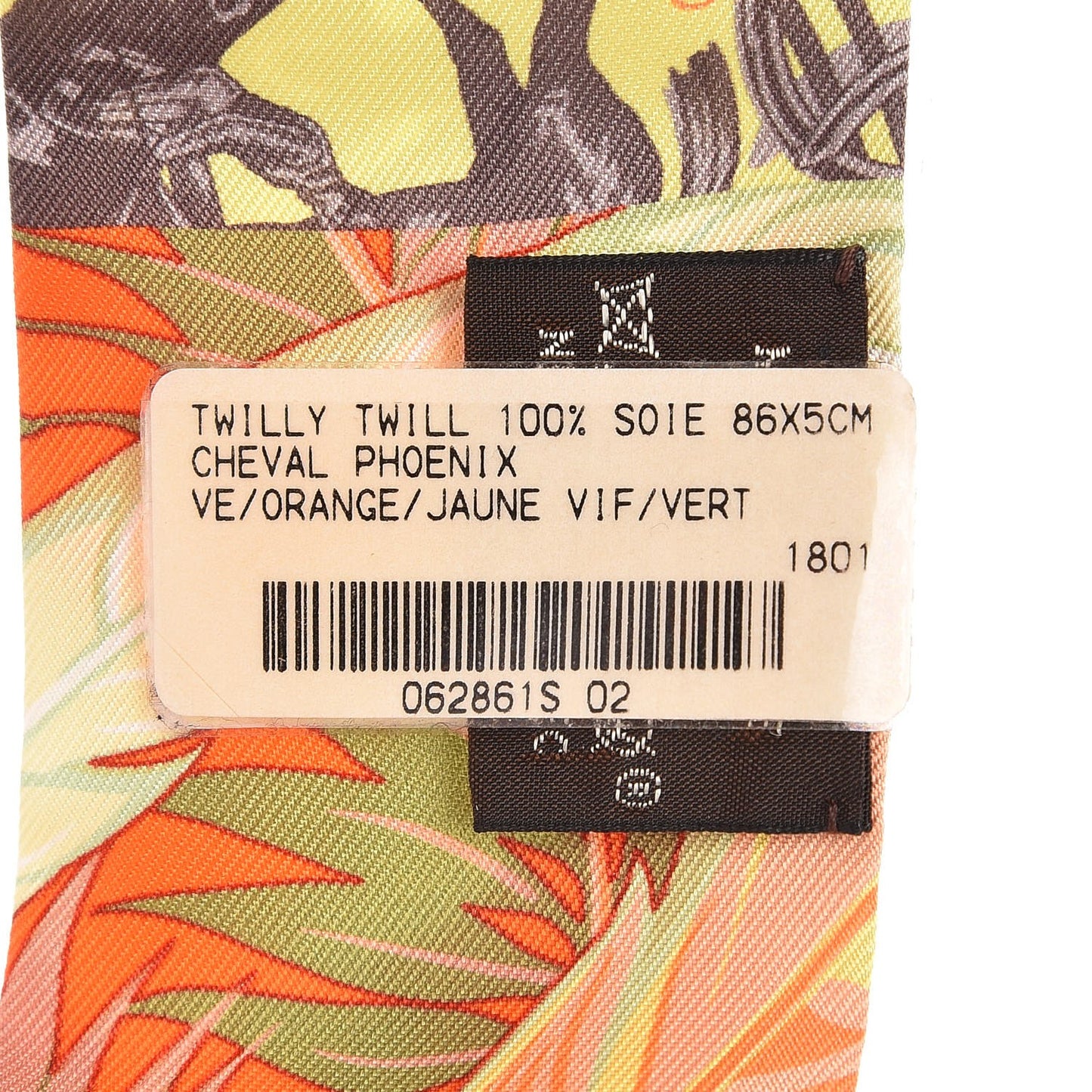 Silk Cheval Phoenix Twilly Orange Jaune Vif Vert