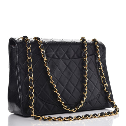 Chanel Lambskin Quilted XL Jumbo Single Flap Black 3 of 10