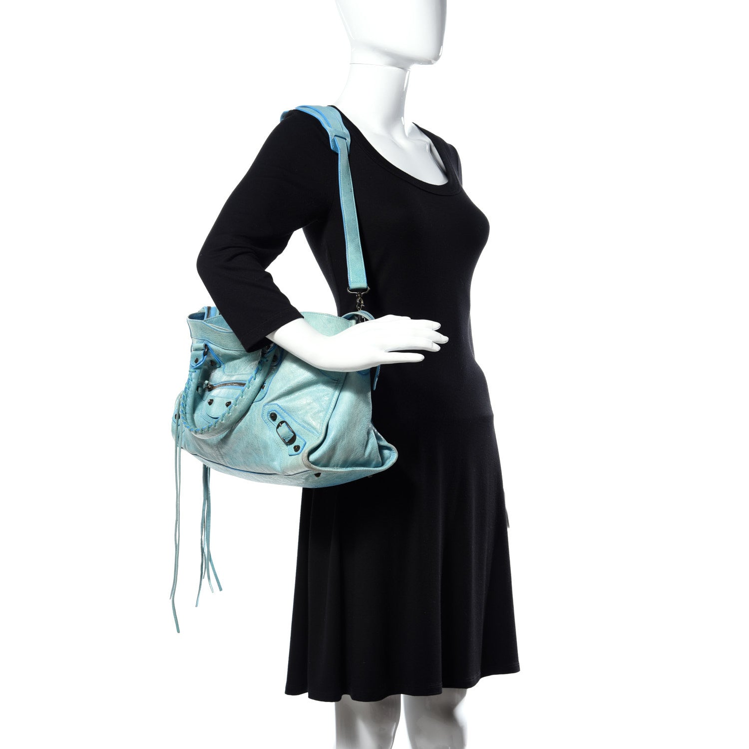 Balenciaga Agneau Classic Hardware Part Time Sky Blue 2 of 9