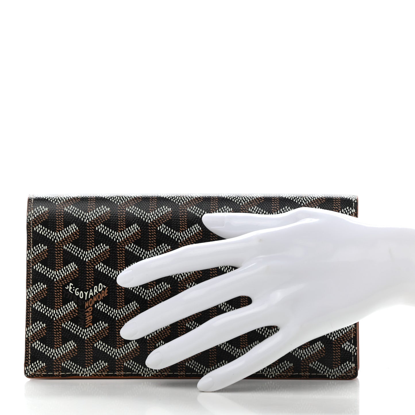 Goyardine Long Bi-Fold Wallet Black Gold