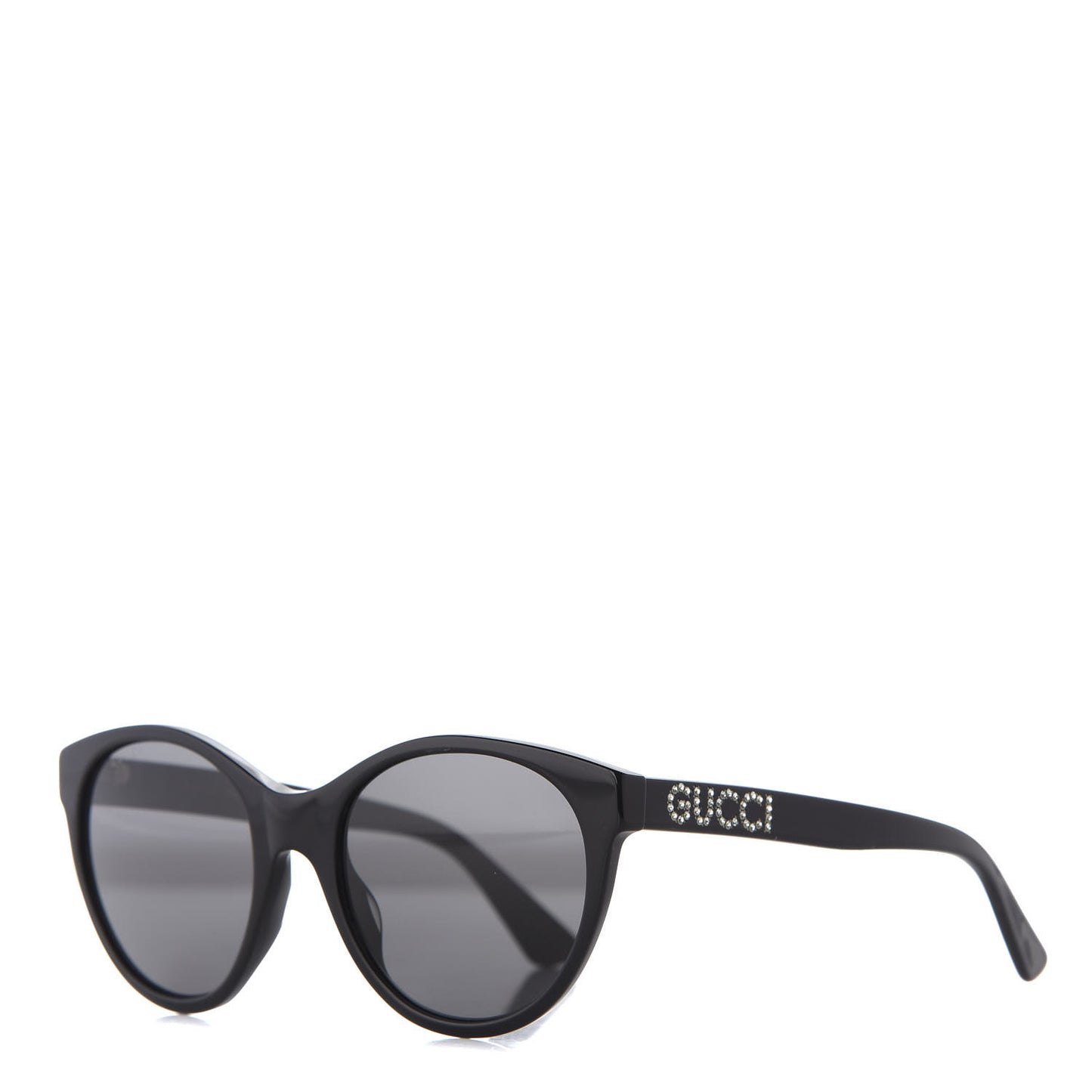 Round Frame Crystal Sunglasses GG 0419S Black