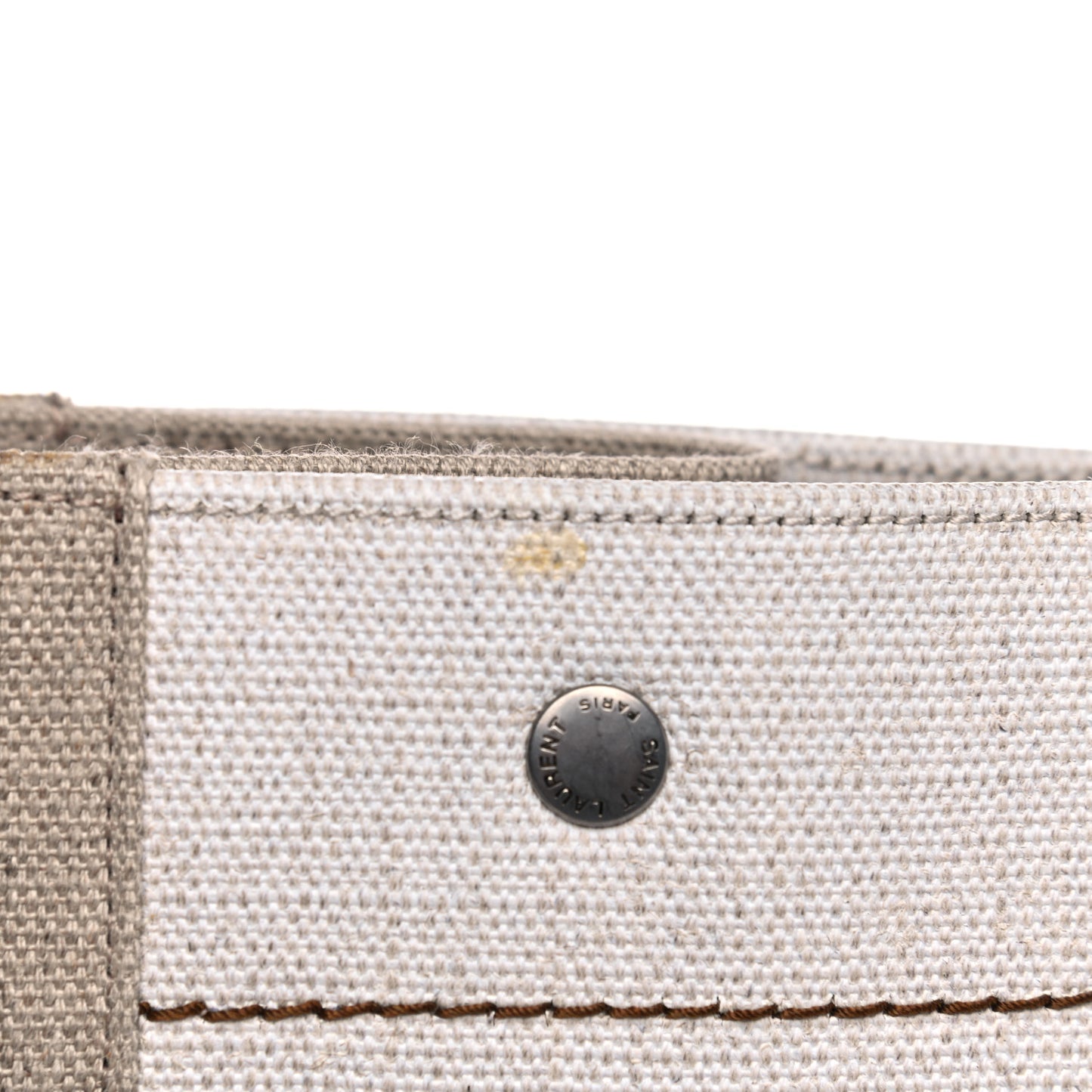 Linen Calfskin Rive Gauche Tote Optic White