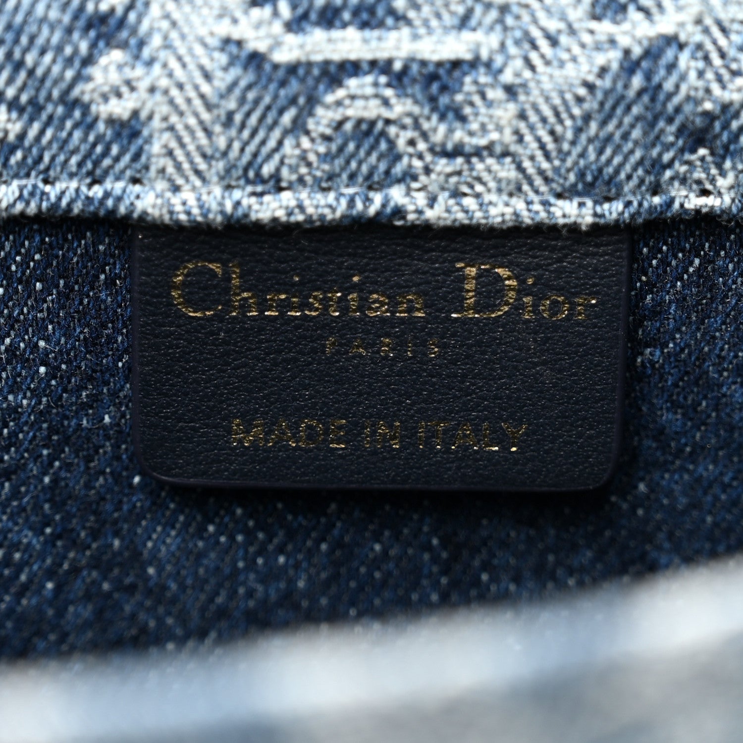 Christian Dior Denim Oblique Mini Book Tote With Strap Blue 6 of 11