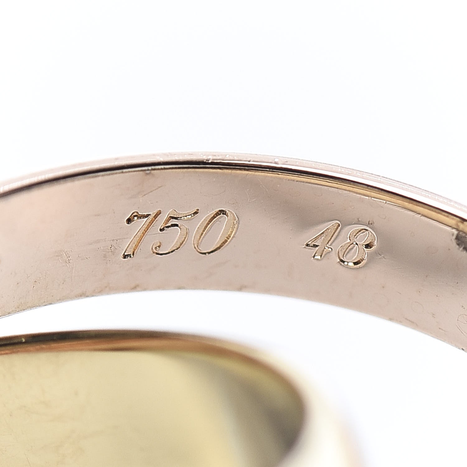 Cartier 18K Pink Yellow White Gold Classic Les Must De Trinity Ring 48 4.5 5 of 6