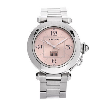 Cartier Stainless Steel 35mm Pasha C Big Date Automatic Watch Pink 1 of 7