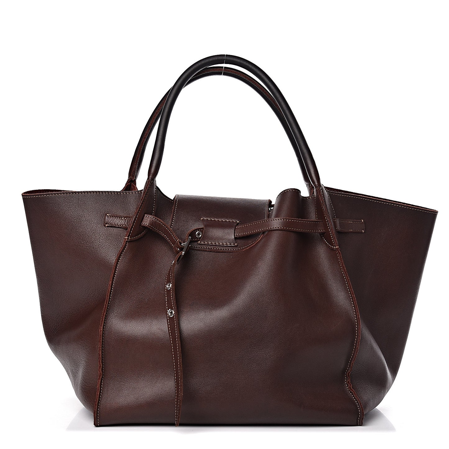 Supple Calfskin Medium Big Bag Brown
