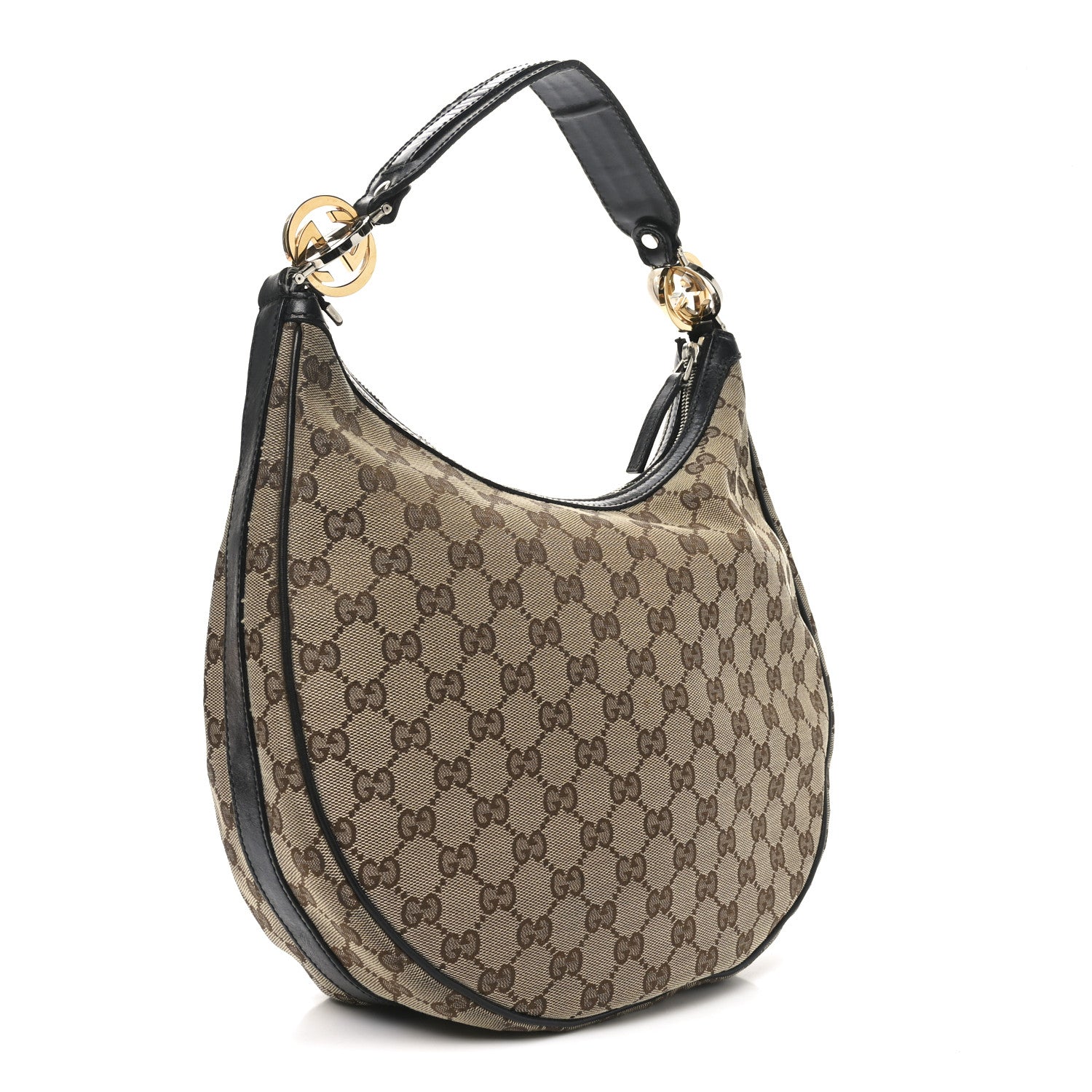 Gucci Monogram Medium GG Twins Hobo Black 3 of 10