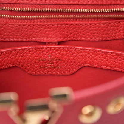 Louis Vuitton Taurillon Studded Capucines BB Rubis 5 of 8