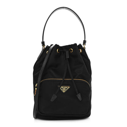 Prada Re-Nylon Duet Drawstring Shoulder Bag Black 1 of 12