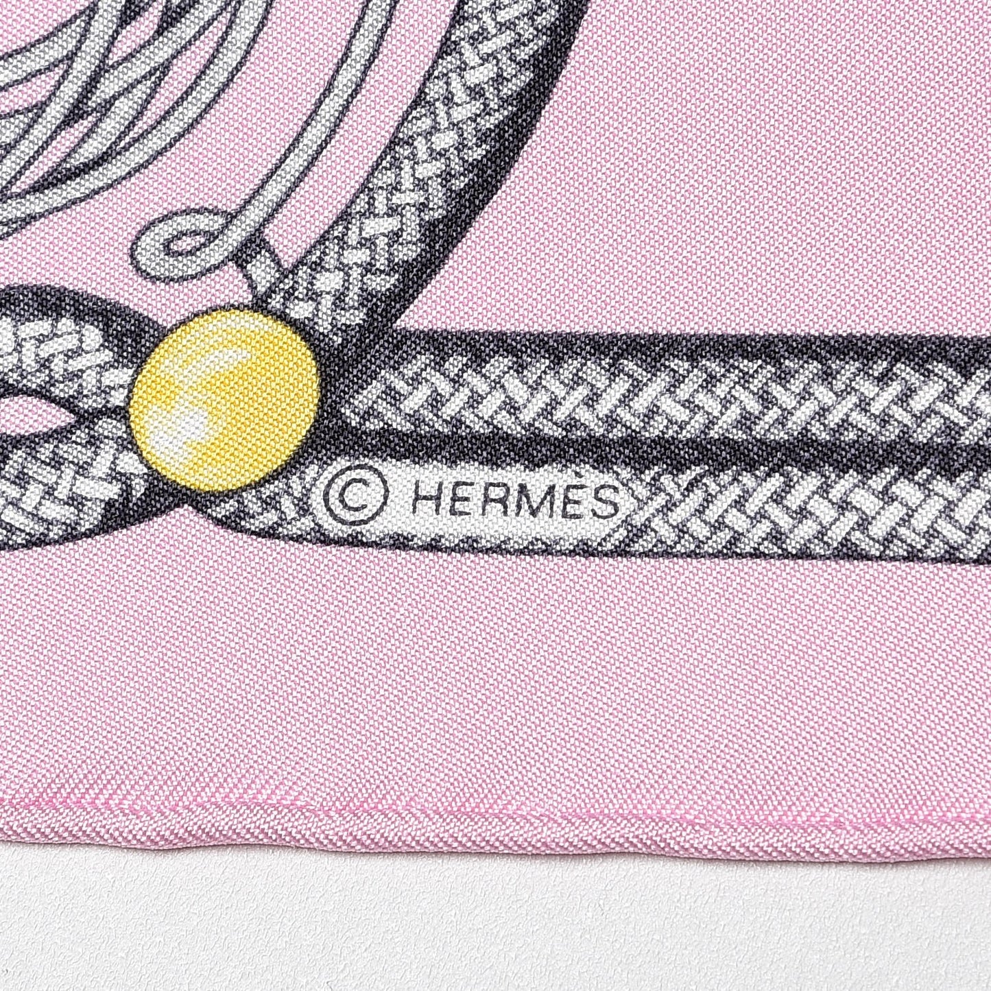 Silk Brandebourgs Pocket Square Rose Dragee Gris Anthracite
