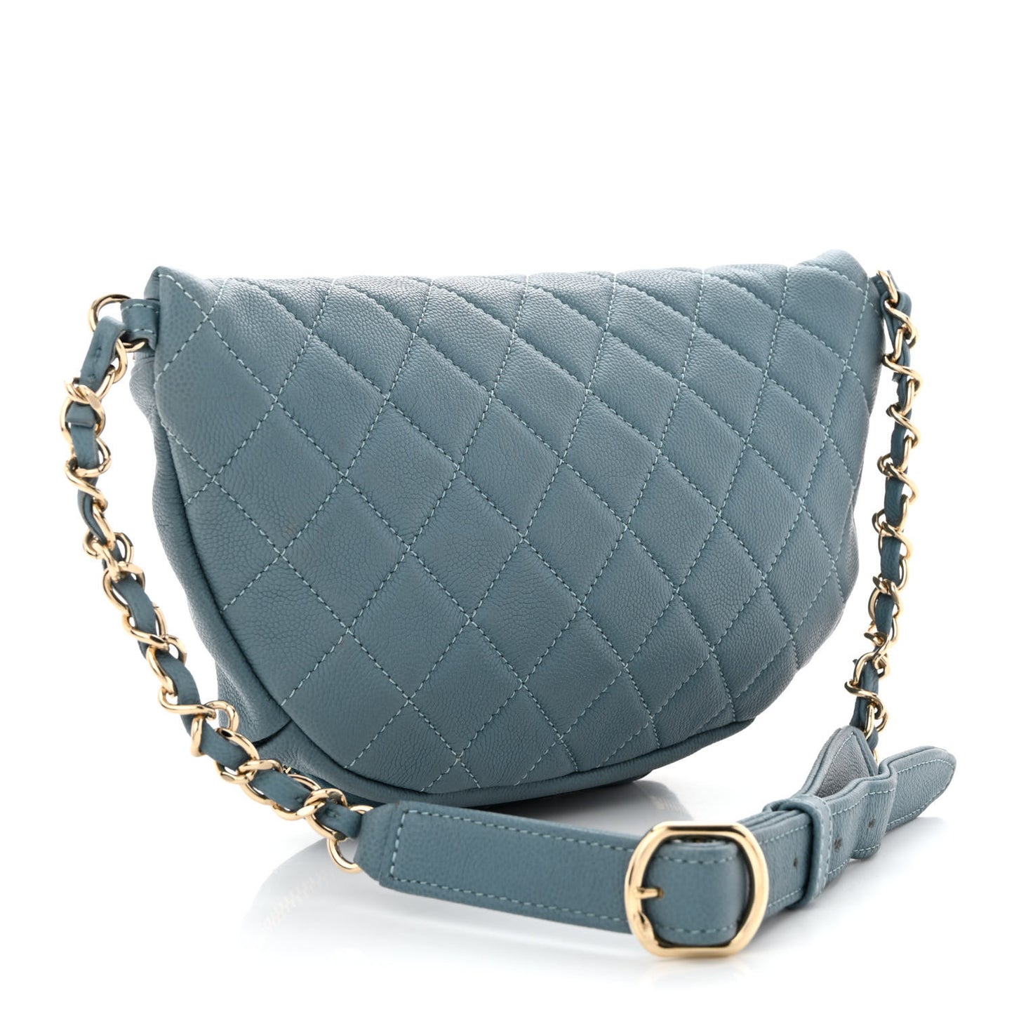 Caviar Quilted Business Affinity Waist Bag Blue