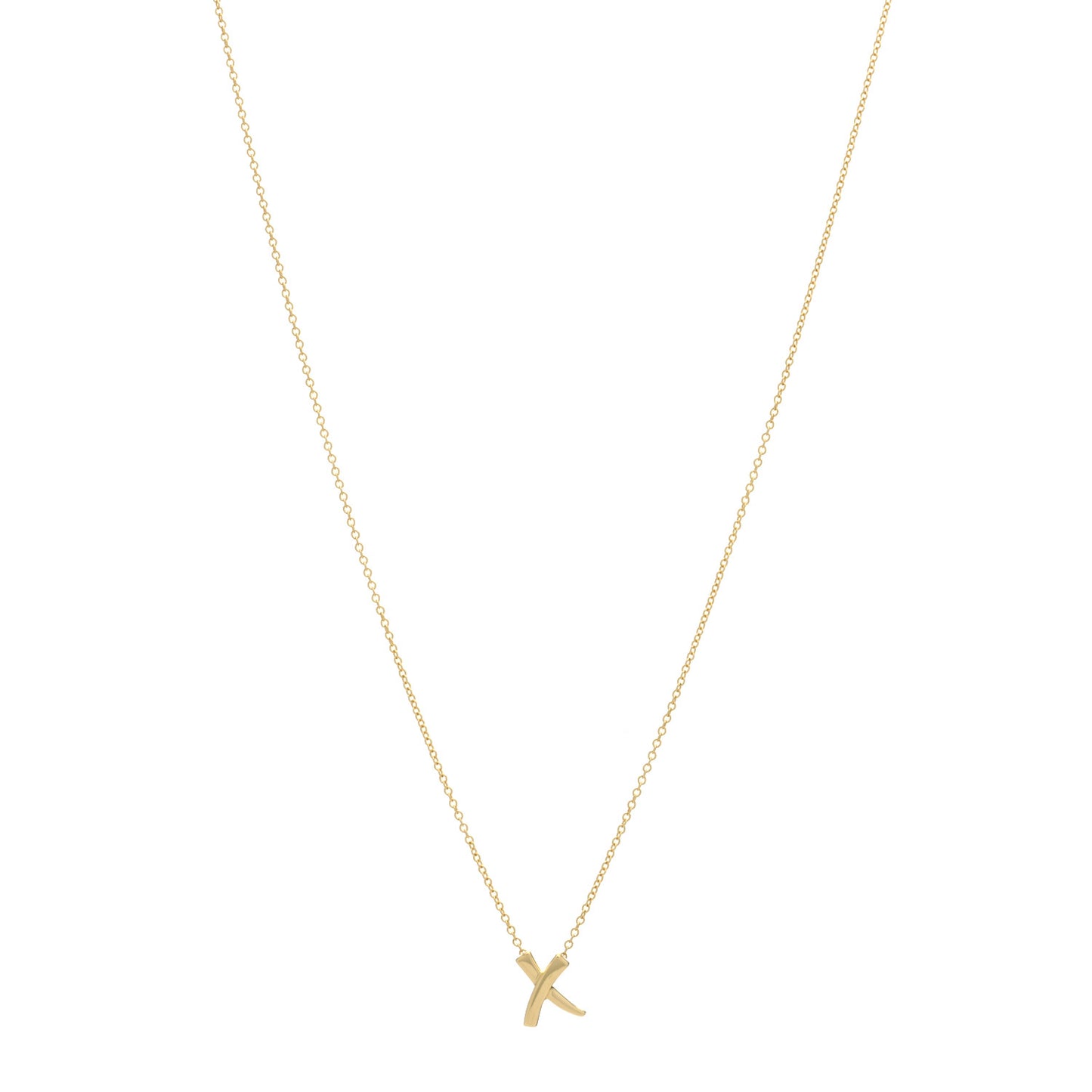 18K Yellow Gold Paloma Picasso Graffiti X Pendant Necklace