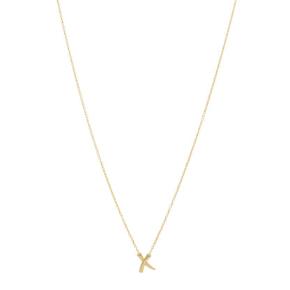 Tiffany 18K Yellow Gold Paloma Picasso Graffiti X Pendant Necklace 1 of 3