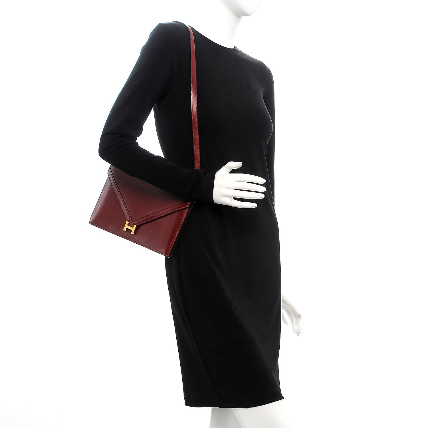 Hermes Box Lydie Clutch Rouge H 2 of 9
