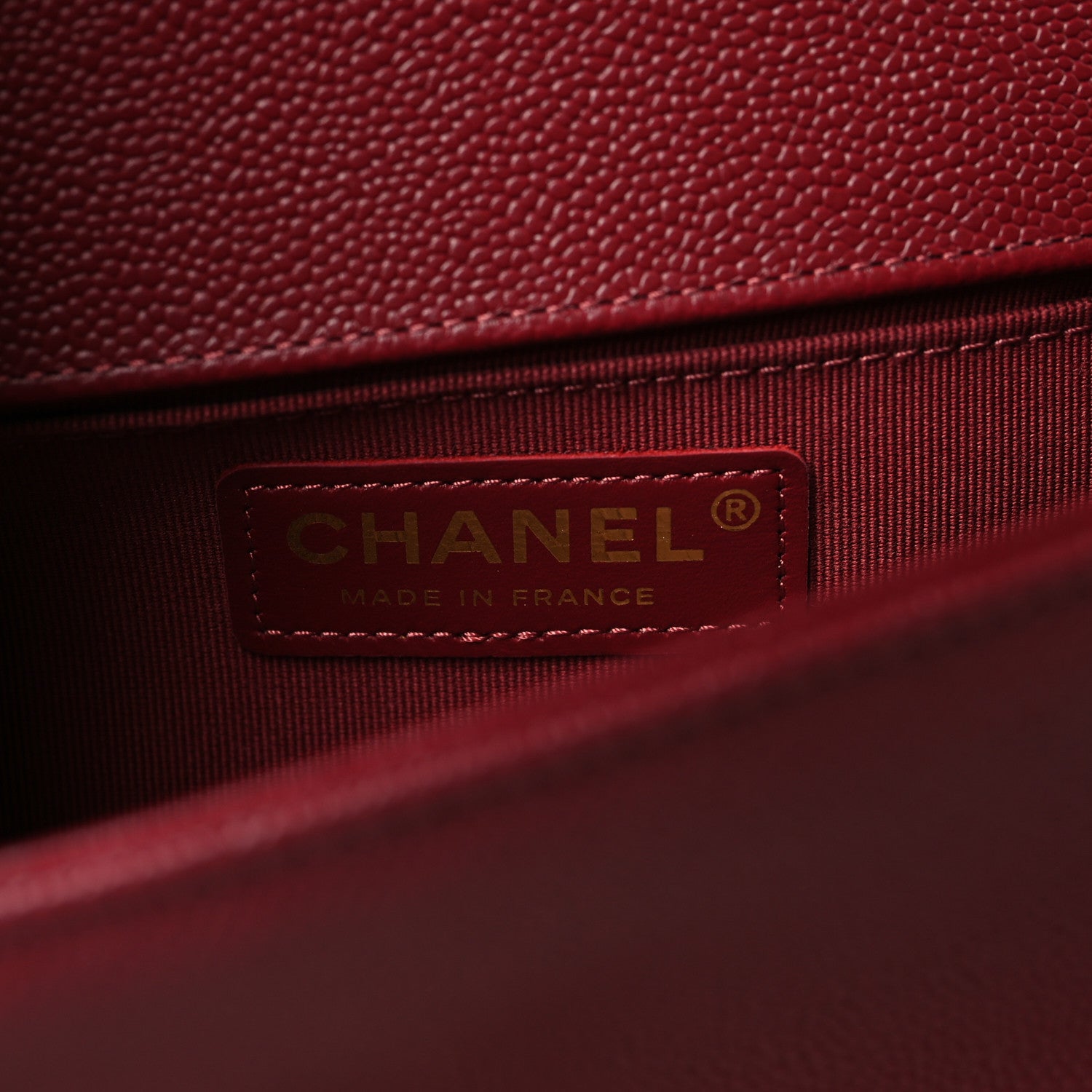 Chanel Caviar Quilted Small Boy Flap Burgundy 6 of 10