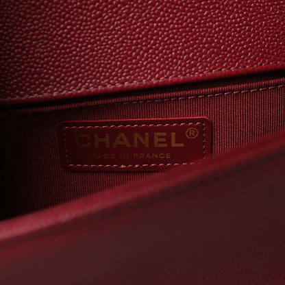 Chanel Caviar Quilted Small Boy Flap Burgundy 6 of 10