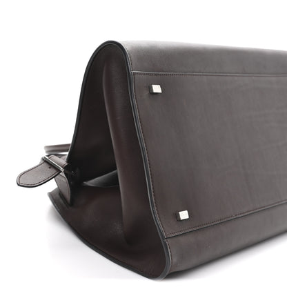 The Row Polished Saddle Calfskin Soft Margaux 15 Chestnut 8 of 10