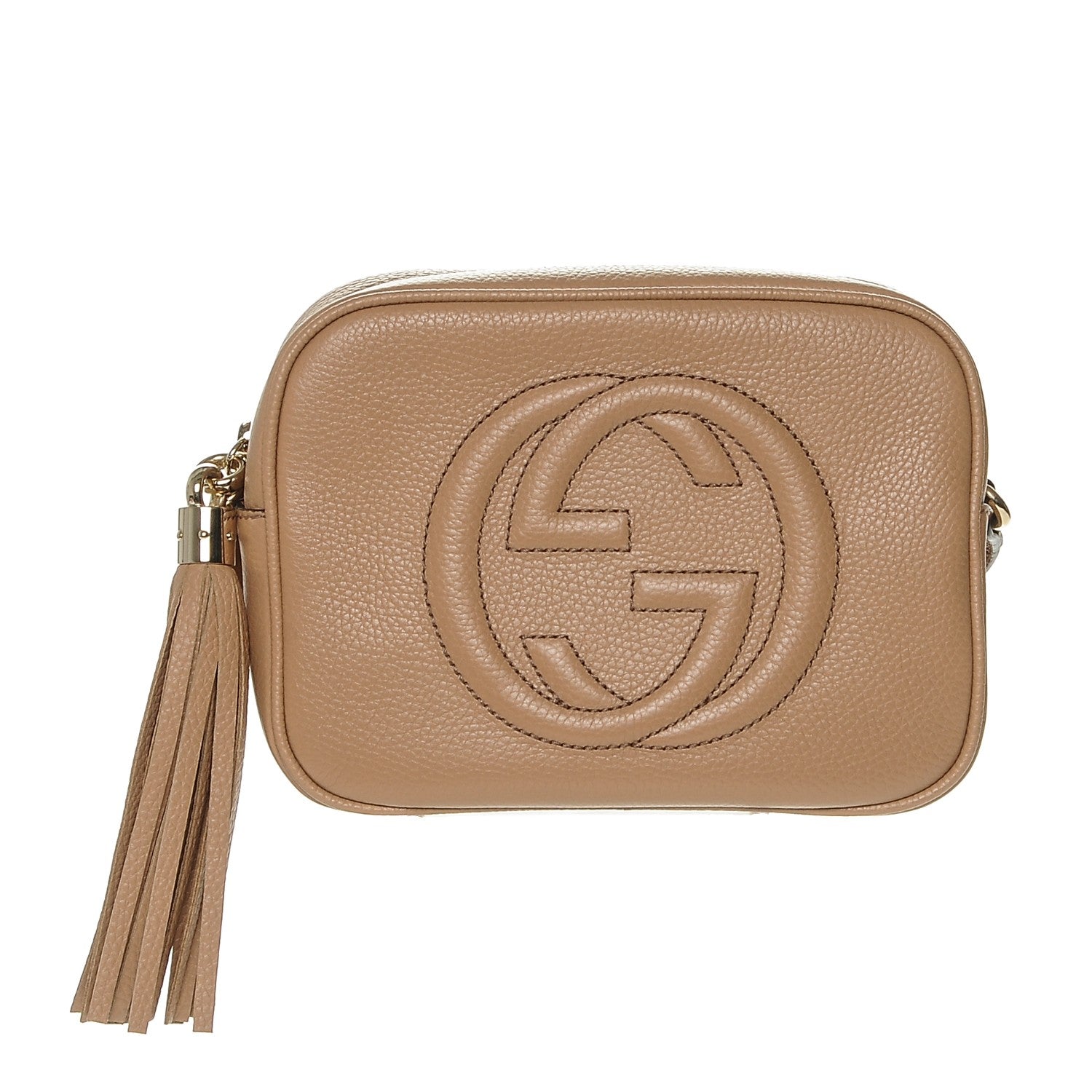 Gucci Pebbled Calfskin Small Soho Disco Bag Rose Beige 1 of 6