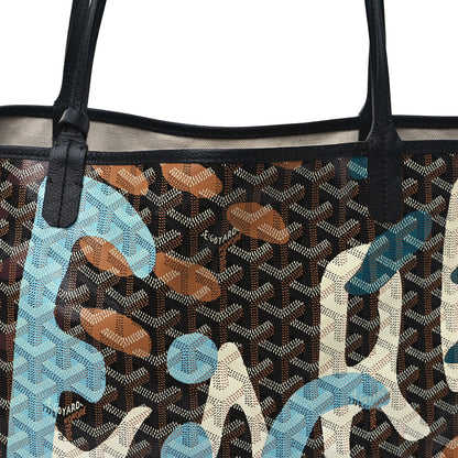 Goyard Goyardine Saint Louis Lettres Camouflage GM Black Blue 8 of 10