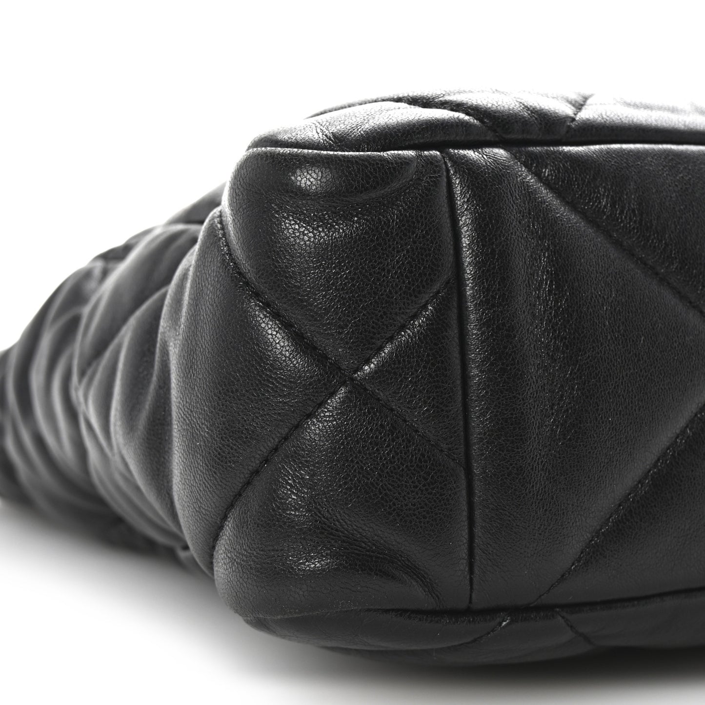 Lambskin Quilted Chanel 19 Shopping Bag Black