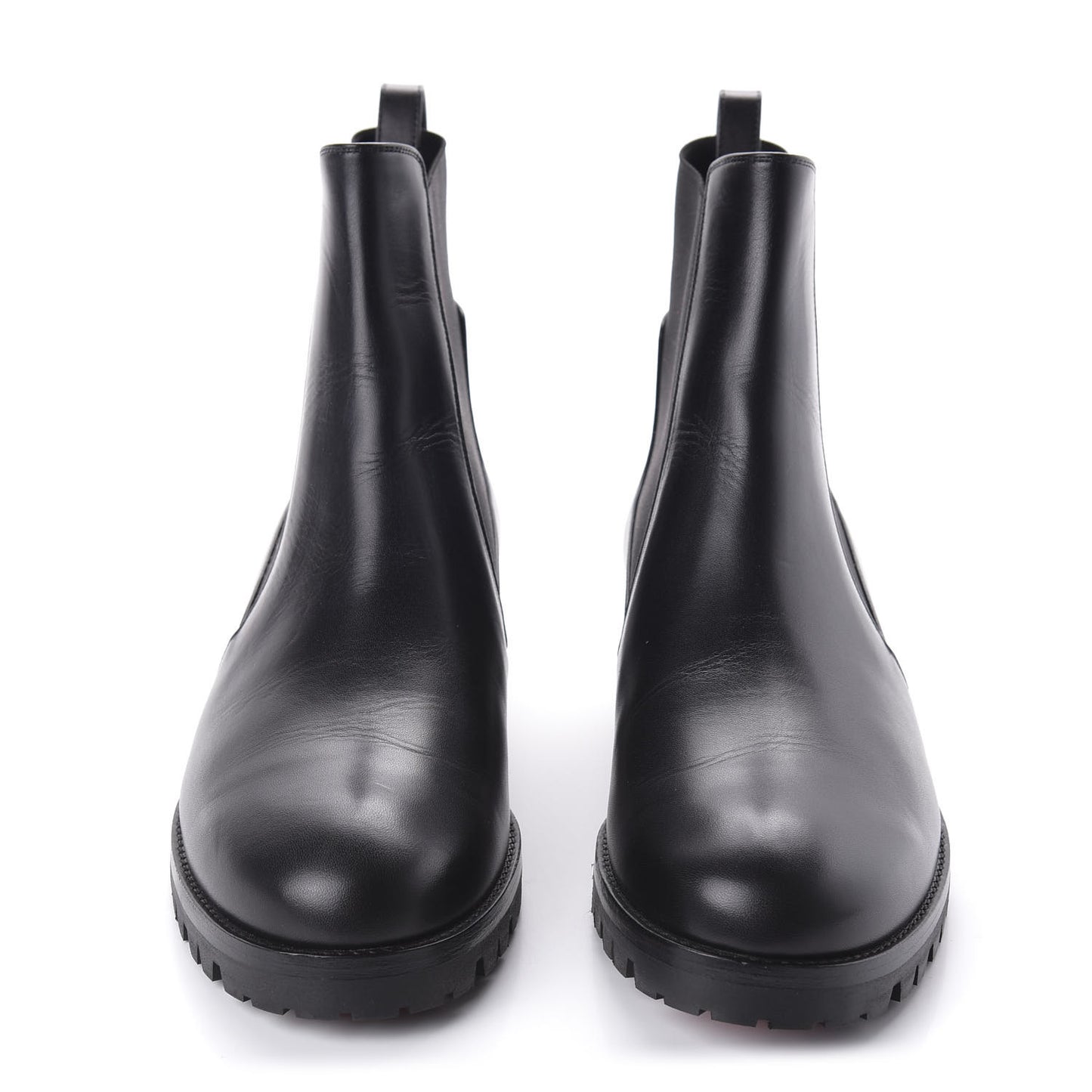 Calfskin Marchacroche Flat Chelsea Boots 38.5 Black