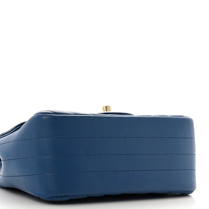 Chanel Lambskin Chevron Quilted Mini Square Flap Blue 4 of 10
