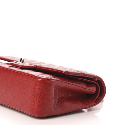 Chanel Caviar Quilted Medium Double Flap Dark Red 10 of 12