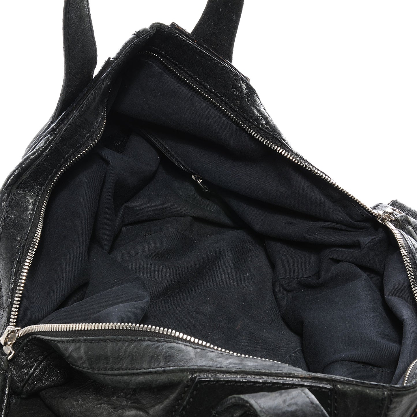 Wrinkled Lambskin Medium Nightingale Black