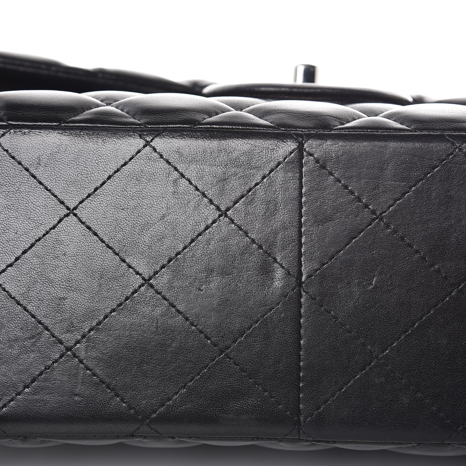 Chanel Lambskin Quilted Jumbo Double Flap Black 14 of 15