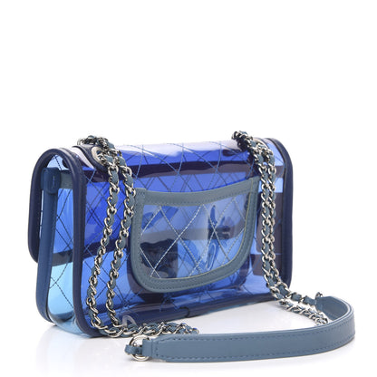 Chanel PVC Lambskin Stitched Mini Coco Splash Flap Blue 3 of 10