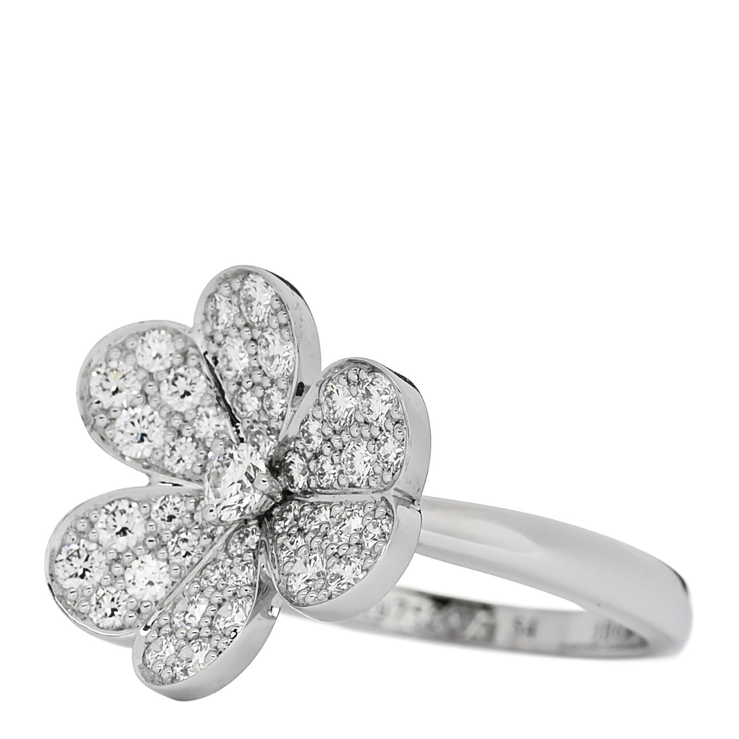 18K White Gold Diamond Small Frivole Ring 54 6.75