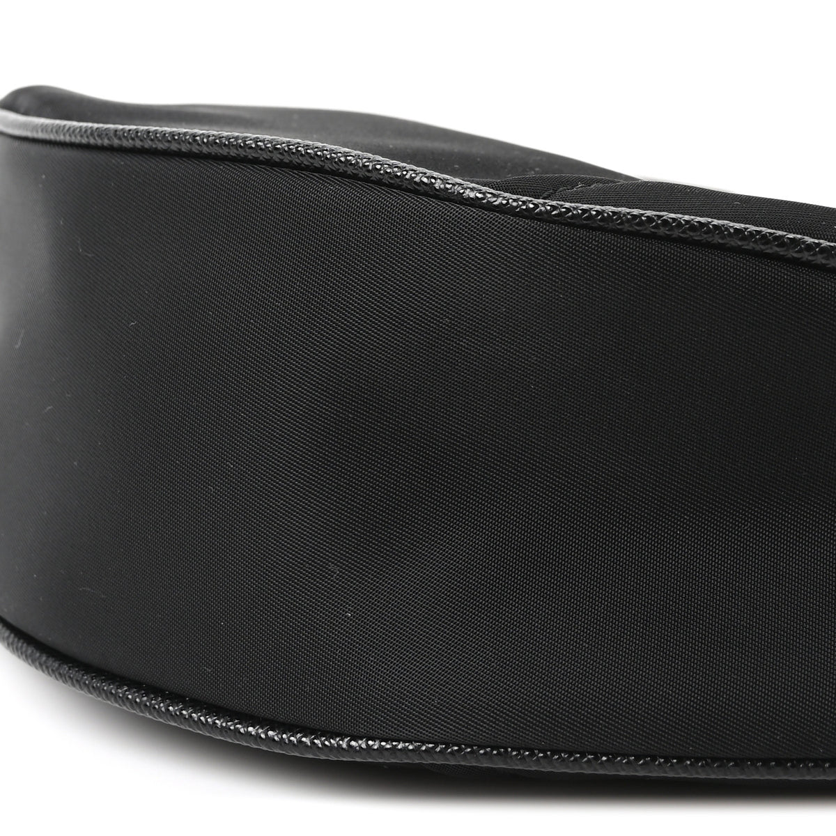 Re-Nylon Saffiano Demi-lune Shoulder Bag Black