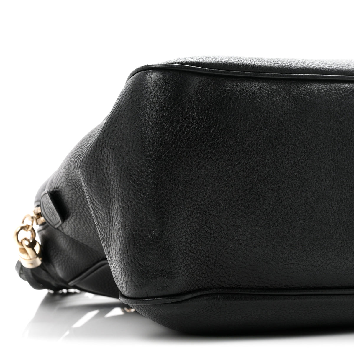 Pebbled Calfskin Medium Soho Bowler Black