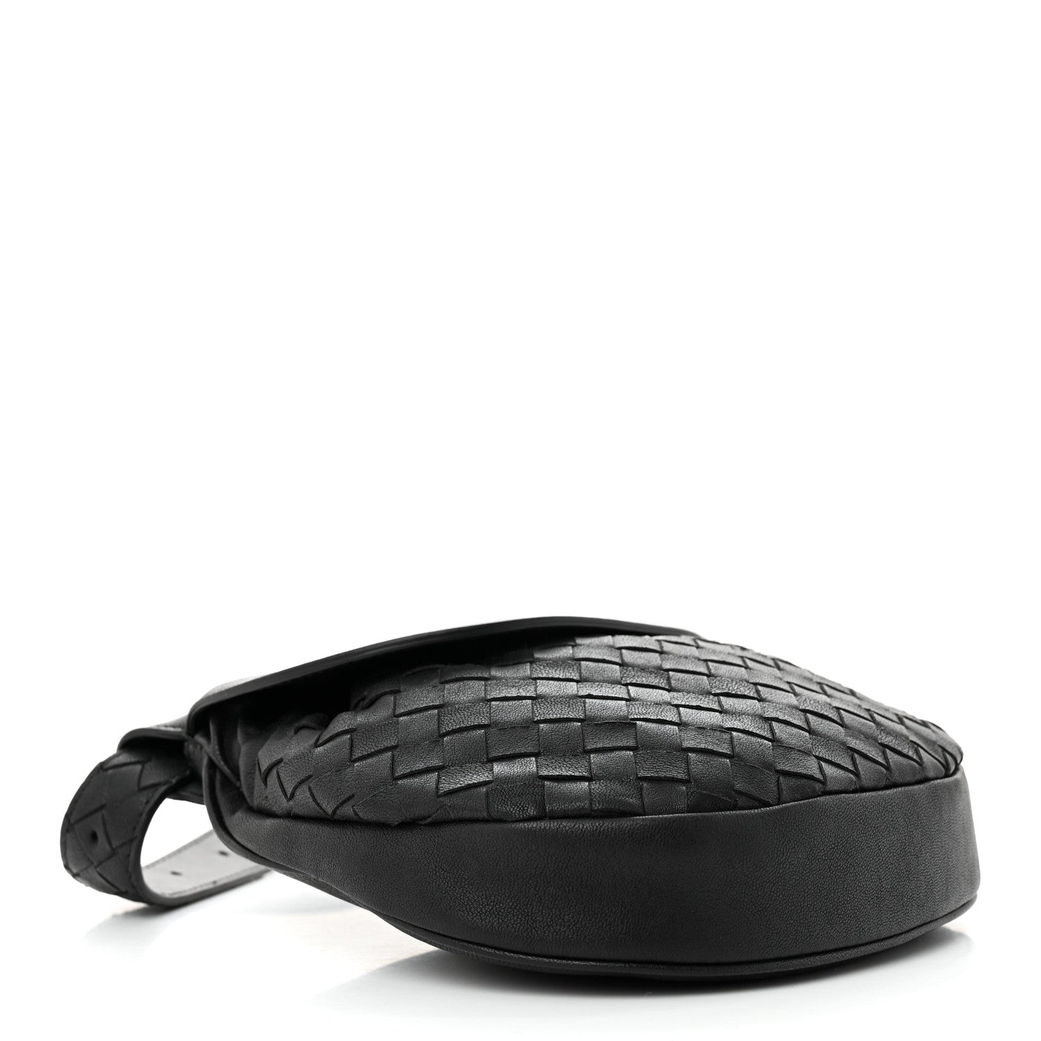 Bottega Veneta Nappa Intrecciato Flap Belt Bag Black 4 of 10