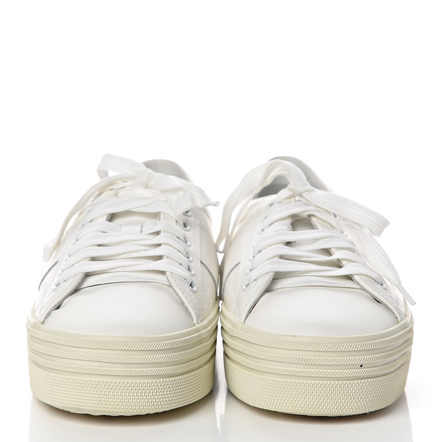 Saint Laurent Calfskin Court Sneakers 36 White 2 of 8
